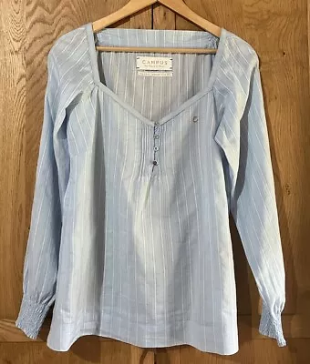 Campus By Marc O’Polo Blue Striped Long Sleeved Top Size Large • £2.99