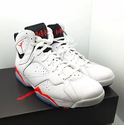 Air Jordan 7 Retro White Infrared Men's US Size 13 Basketball Sneakers Shoes • $250