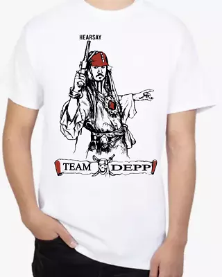 Team Johnny Depp Hearsay Funny T-Shirt Justice Tee Shirt Top.. FREE P&P • £9.99