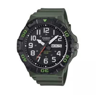 Casio MRW210H-3AV Men's Green Resin Band Oversized 100 Meter Day/Date • $29.50