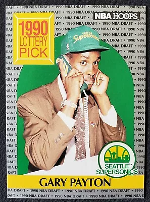 1990 Gary Payton Seattle Supersonics Rookie NBA Card #381 Oregon State Beavers • $29