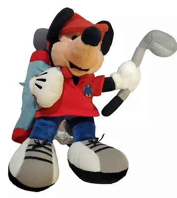 Mickey Mouse Golfing W/ Clubs Plush Bean Bag NOS W/ Tag • $9.99