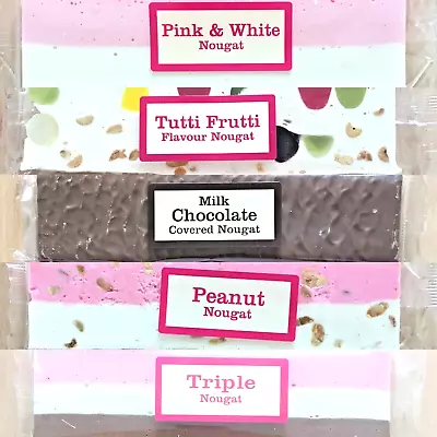 Real Candy Company Retro Candy Sweet Nougat Bars - 5 X 130g Assorted Bars • £10.99