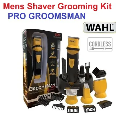 WAHL Pro Cordless Clipper Shaver Rechargeable With Attachments Beard Nose • $108.50