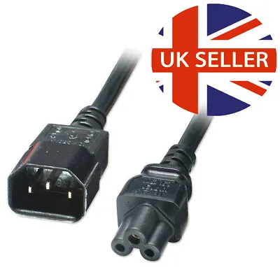 C14 To C5 Cable Female Kettle To Mickey Mouse / CloverLeaf Lead 2m  • £5.99