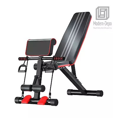 Adjustable Weight Bench Press Sit Up Bench Home Gym Training Full Body Workout • $89.99