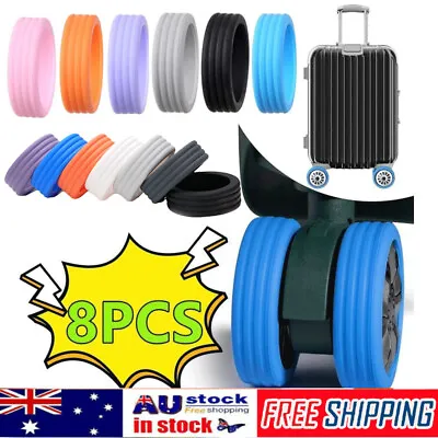 8x Luggage Wheel Covers Suitcase Wheel Protector Silicone Luggage Wheel Covers • $8.42