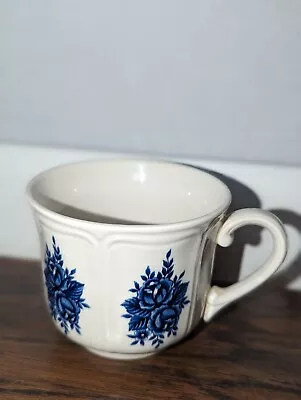 Sears Roebuck MAYHILL FEDERALIST Blue Floral Ironstone Cup (25) • $12