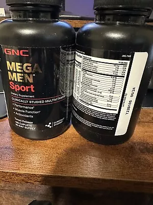 GNC Mega Men Sport Multivitamin 360 Tablets  Exp 06/2024 2 Bottles Sealed!! • $41