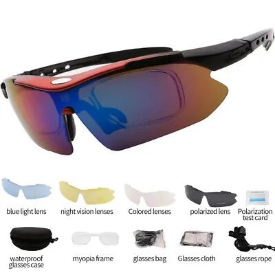 $9.87 • Buy Bicycle Sunglasses Goggles Anti UV Eyewear Super Light Cycling Polarized 5 Lens