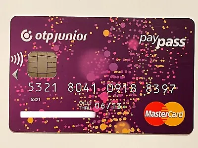 OTP Bank Junior Pay Pass MasterCard Credit Card▪️Hungary▪️Exp June 2013▪️Chip • $21.99