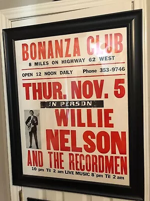 WILLIE NELSON Poster Hatch Show Reprint Concert Rare Poster Nov 5th  • $199.95