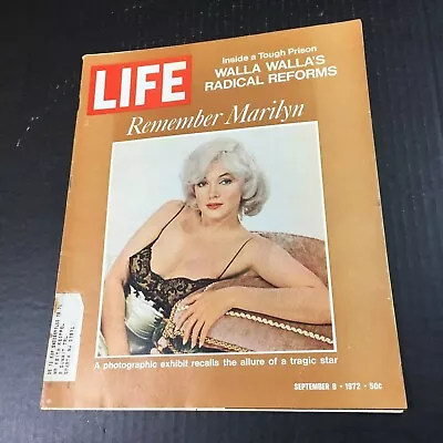 Vintage LIFE Magazine September 8 1972 Marilyn Monroe “A Look Back” • $14.96