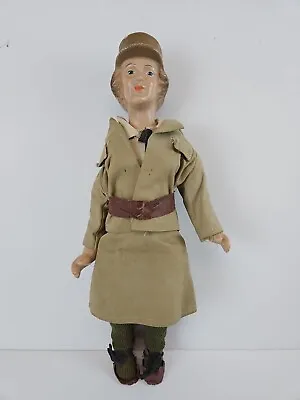 RARE 15  Freundlich Novelty 1942 US Military WAAC Womens Auxiliary Doll WWII WW2 • $150