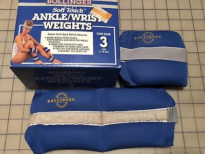 Bollinger SOFT TOUCH Adjustable Ankle/Wrist Weights 1.5 Each 3 Lb. Pair Workout • $10