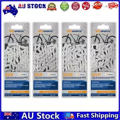 AU VG Sports Bicycle Chain Steel 116 Links 8/9/10/11 Speed MTB Road Bike Chains • $12.33