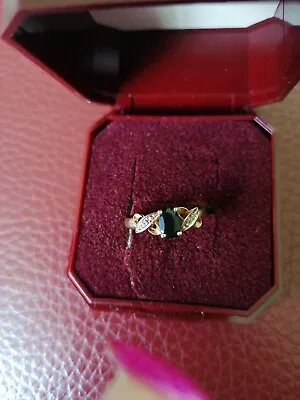 £95 • Buy Vintage 9ctGOLD SAPPHIRE & DIAMOND RING  SZ J Anniversary Gift Present Engagemet