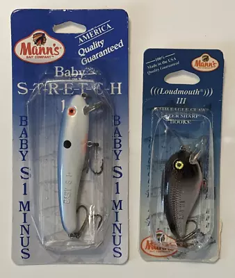 New Mann's Baby Stretch 1 Minus And Loudmouth III Crankbait Fishing Lures USA • $29.99