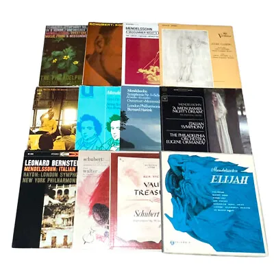 *VINTAGE LOT Of 12+ Classical Symphony Vinyl Records - Mendelssohn Schubert • $12.50