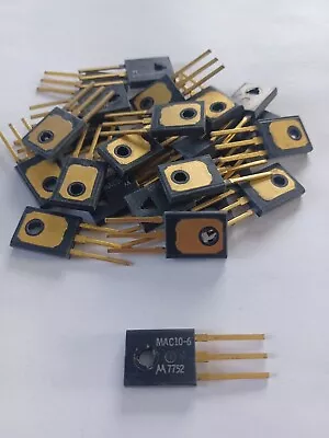 LOT Of 25* GOLD PLATED Motorola MAC10-6  TRAIC  10 Amp  400 VAC Regulators NOS • $28.89