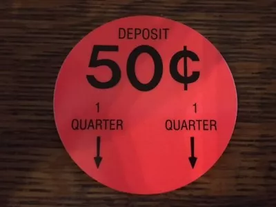 Original .50 50 Cent PRICE DECAL STICKER Capsule Vending Machine Northwestern AA • $4.99