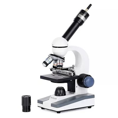 AmScope 40-1000X Student Monocular Compound Microscope Wi-Fi 2MP Eyepiece Camera • $246.99
