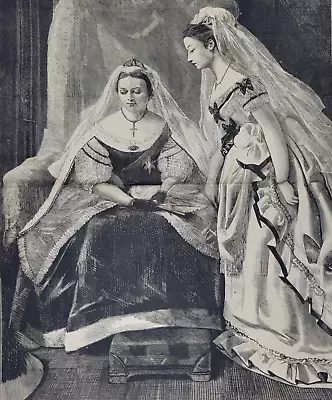 Queen Victoria And Princess Louise At The House Of Lords 1871 Vintage Print • $24.99