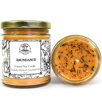 Abundance Soy Candle For Money Love Prosperity Success Spell Wiccan Pagan Hoodoo • $14.99