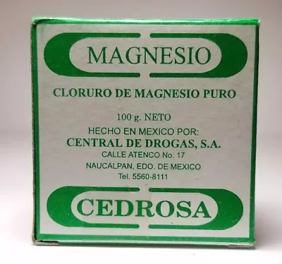 MAGNESIUM CHLORIDE   CEDROSA   - CLORURO DE MAGNESIO PURO   CEDROSA   100g  • $15.99