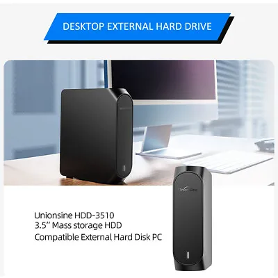 3.5in Backup Hub External Desktop HDD Hard Drive USB 3.2 Gen 2-PC Laptop Mac TV • £193.99