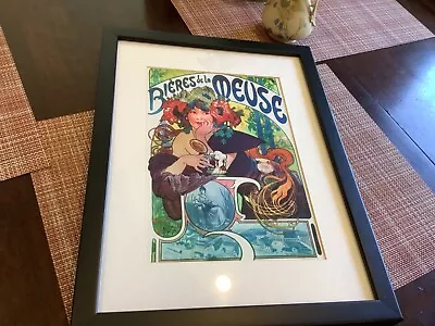 Vintage Style Alphonse Mucha Advertising Poster In Black Frame • $15