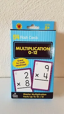 NEW 54 Multiplication Flash Cards 0-12 (Carson Dellosa) Double Sided Sealed Box • $8