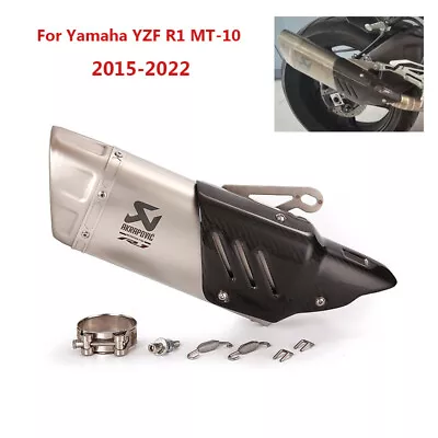 Slip For Yamaha YZF R1 MT-10 2015-2022 Modified Exhaust Tips Tail Muffler Pipe • $168.19