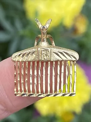 14K Yellow Gold Rolls Royce Grill Charm Or Pendant • $467.34