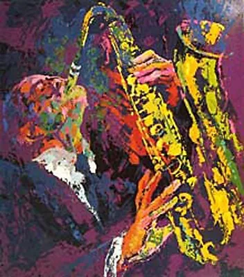 Dream-art Oil Painting Impressionism Man Playing Jazz Musician Hand Painted Art • $69.29