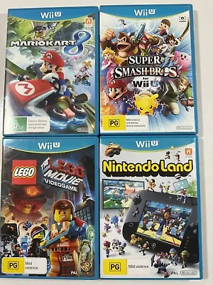 Nintendo Wii U Bundle Mario Kart 8 Super Smash Bros Lego Movie Nintendo Land • $32