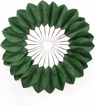 Artificial Green Magnolia Leaves Pack Of 30 For Wedding Decor Home Decor In... • $19.21