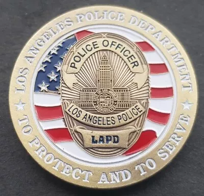 40mm LAPD Los Angeles Police Challenge Coin With Coin Stand For Displaying • £4.99