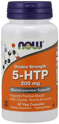 NOW Foods 5-HTP Double Strength 200 Mg 60 Veg Capsules 05/2027EXP • $16.95