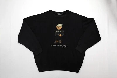 £60 • Buy Vintage Retro Ralph Lauren Polo Bear Navy Sweatshirt Pullover Rare XL