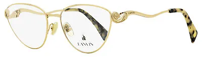 Lanvin LNV2110 Cat Eye Eyeglasses 708 Gold/Cream 54mm • $79