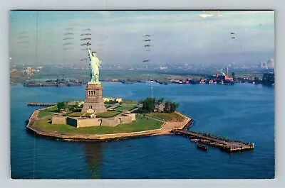 New York City-NY Bird's Eye Statue Of Liberty Harbor C1957 Vintage Postcard • $7.99