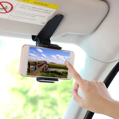 360° Black Phone Holder For Car Sun Visor Dashboard Mount Holder Accessories  • $14.40