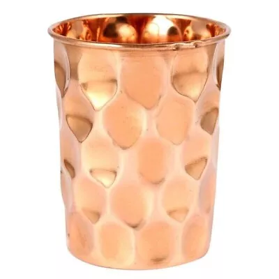 Copper Glass Tumbler Water Cup Mug Handmade Drinking Water Storage 300 ML • $10.49