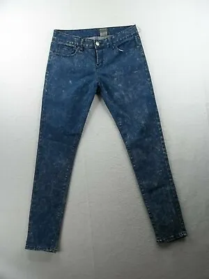 VIP Womens Jr. Tapered Denim Blue & White Jeans Size 11/12 Inseam 32  EUC! • $9.64