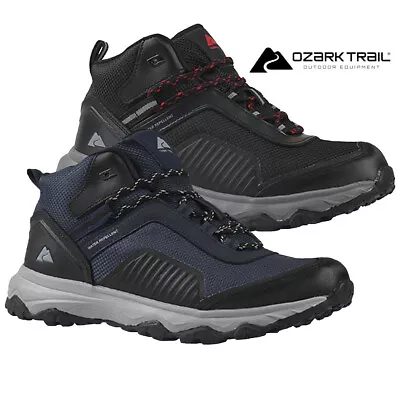 Mens Waterproof Hiking Walking Lightweight Work Casual Trail Boots Shoes Ankle • £19.95