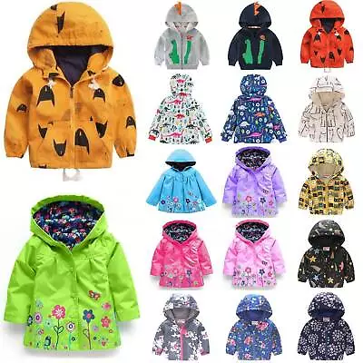 Kids Winter Hooded Coat Boys Girls Toddler Jackets Zipper Windbreaker Outwear • $20.86