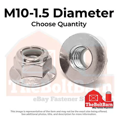 M10-1.5 A2-70 Stainless Nylon Insert Flange Nuts (Choose Qty) • $392.71