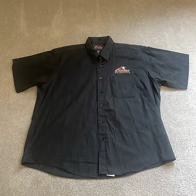 Vintage Indian Motorcycle Shirt Mens 2XL XXL Black Button Up Logo Union Mechanic • $39.99