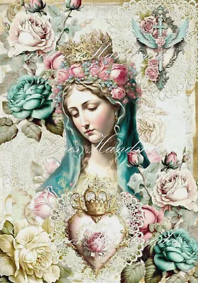 Beautiful Madonna Floral Reproduction Cotton Fabric Quilt Block Multi-size • $12.50